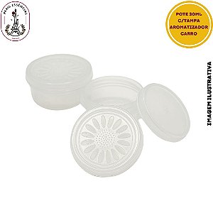 Pote Plástico 5 Unidades - 30ml Natural c/Tampa Aromatizador