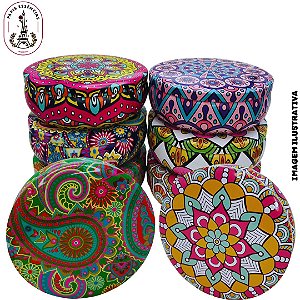 Caixa Lata de Metal Mandala 500ml - 12 Unidades