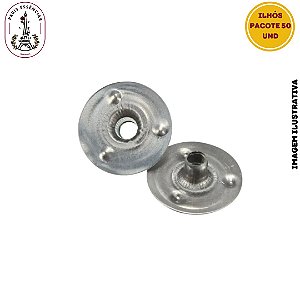 Ilhós para Pavio 4mm (Furo 3mm) – Pacote com 50 Unidades