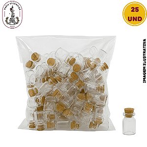 Vidro Penicilina Casquinha 02ml c/Rolha - (25 UND)