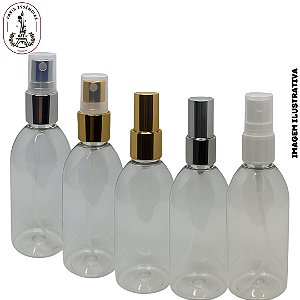 Frasco Pet Cil/ Ombro Curvo 150ml Cristal c/Válvula Spray