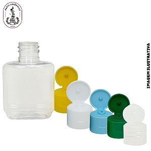 Kit 10 Frasco Pet 35ml Cristal c/Tampa Flip Top