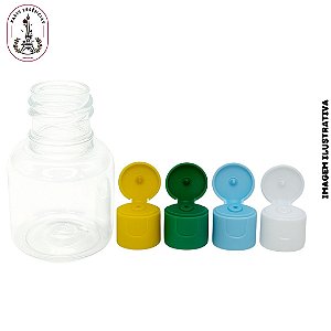 Kit 10 Frascos Pet Cristal 20ml c/ Tampa Flip Top