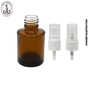 Vidro 30ml Picolo Cilindro Âmbar c/ Válvula Spray