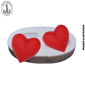 Molde De Silicone Vela Coração Mini  - 2 Cavidade