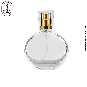 Porta Perfume Chance Tampa Transparente/Dourada 50ml