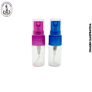 Kit 10 Frascos de Vidro 3ml - c/Válvula Spray  Rosa ou Azul