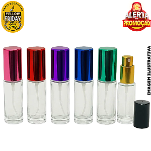 Kit 6 Vidro Porta Perfume Color - 12ml