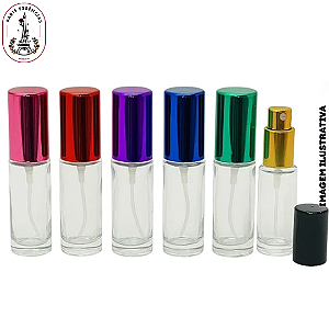Kit 6 Vidro Porta Perfume Color - 12ml