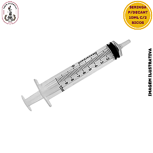 Seringa para Decant 10ml C/2 bicos Adaptadores