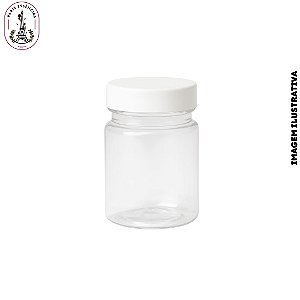 Pote Plástico 100ml c/Tampa Branca - (UN)