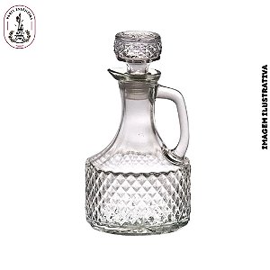 Garrafa p/Azeite de Vidro c/Tampa Cristal - 370ml