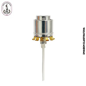 Válvula Easy Lock Prata c/Garra Metalizada Dourada Cano Curto Rosca.:15 - (un)
