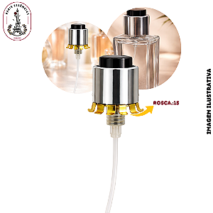 Válvula Easy Lock Prata c/Garra Metalizada Dourada Cano Curto Rosca.:15 - (UN)