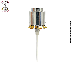 Válvula Easy Lock Prata c/Garra Metalizada Dourada Cano Curto Rosca.:15 - (un)