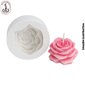 Molde De Silicone Rosa Aberta Mod:02 - 1 Cavidade