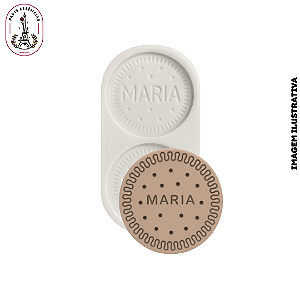 Molde De Silicone Bolacha Maria - 2 Cavidade