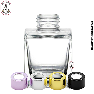 Vidro Cubo Cristal 100ml C/ Tampa Difusor