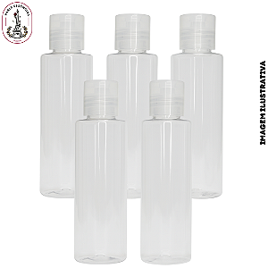 Kit 5 frasco Pet de 200ml c/Tampa Disk Top