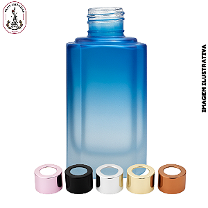 Vidro Apolo Sextavado 200ml Azul Fosco