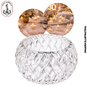 Porta Vela de Vidro Bico de Jaca – 60ml (UN)