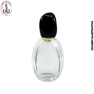 Porta Perfume 50ml Topper Tampa Preta – Unidade