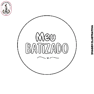 Etiqueta Meu Batizado Vinil 3x3 Cartela c/12un