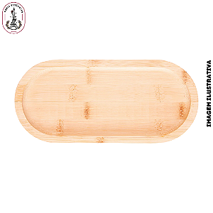 Bandeja Oval em Bambu Nature 20cmx10cmx1,5cm - (Unidade)