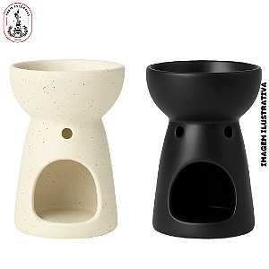 Réchaud de Cerâmica p/Óleos Tour - Creme e Preto (UN)