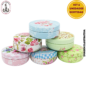 Kit 6 Latas de Metal Floral Sortidas - 100ml