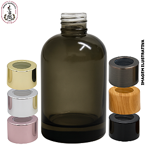Vidro 350ml York Fumê com Tampa Difusor - (UN)