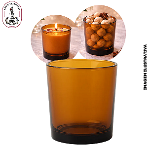 Copo Para Vela 420ml Âmbar Brilho - (UN)