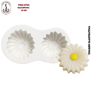 Molde De Silicone Margarida - 2 Cavidades