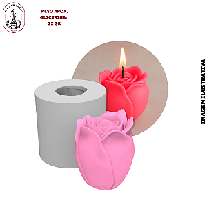 Molde De Silicone Mini Botão de Rosa Primavera - 1 Cavidade