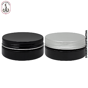 Pote Plástico Âmbar c/Tampa Alumínio - 100ml