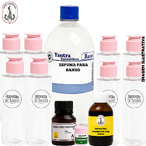 Kit Espuma Para Banho - Rosa 8 Frascos 120ml
