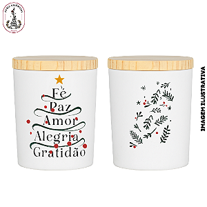 Vela Aromática Frases Natalina No Copo - (UN)
