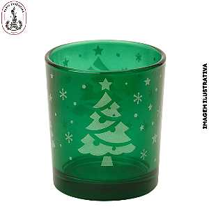 Copo p/Vela Natalino Verde Árvore de Natal - 200ml (UN)