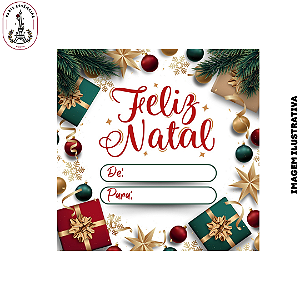 Cartão de Feliz Natal 9X10cm C/25 und. - Modelo 1
