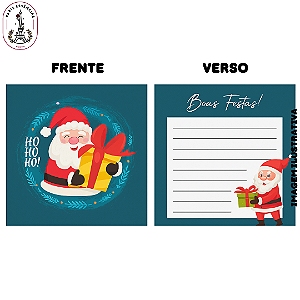Cartão de Feliz Natal 9X10cm C/25 und. - Modelo 3989