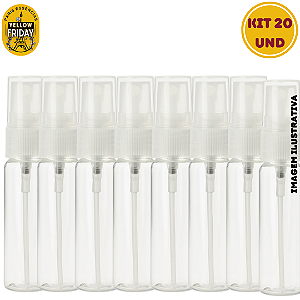 Kit 20 Vidros Flaconete C/Spray - 20ml