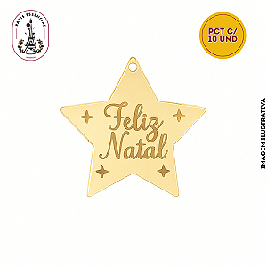 Tag Acrilico Estrela Sortidas 4x4 (10un)