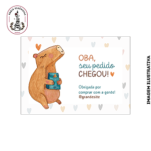Cartão de Agradecimento Pedido Chegou 99X88cm C/25 und