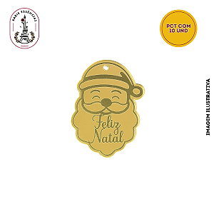 Tag Acrílico Papai Noel 4x4  (10un)