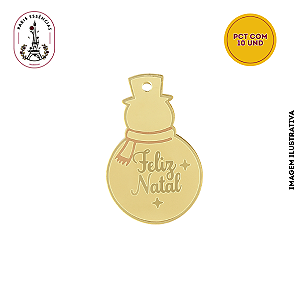 Tag Acrílico Boneco de Neve 4x4  (10un)