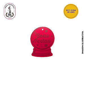 Tag Acrílico Globo de Neve Sortidos 4x4  (10un)