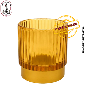 Porta Vela de Vidro Decor 150ml Âmbar