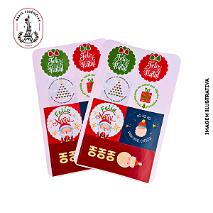 Cartela de Adesivo Natalino mod.2