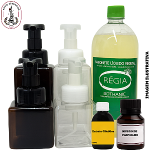 Kit Sabonete Líquido Vegetal – Opção com Frasco Espumador