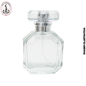 Porta Perfume 50ml C/Tampa T Transparente - (UN)
